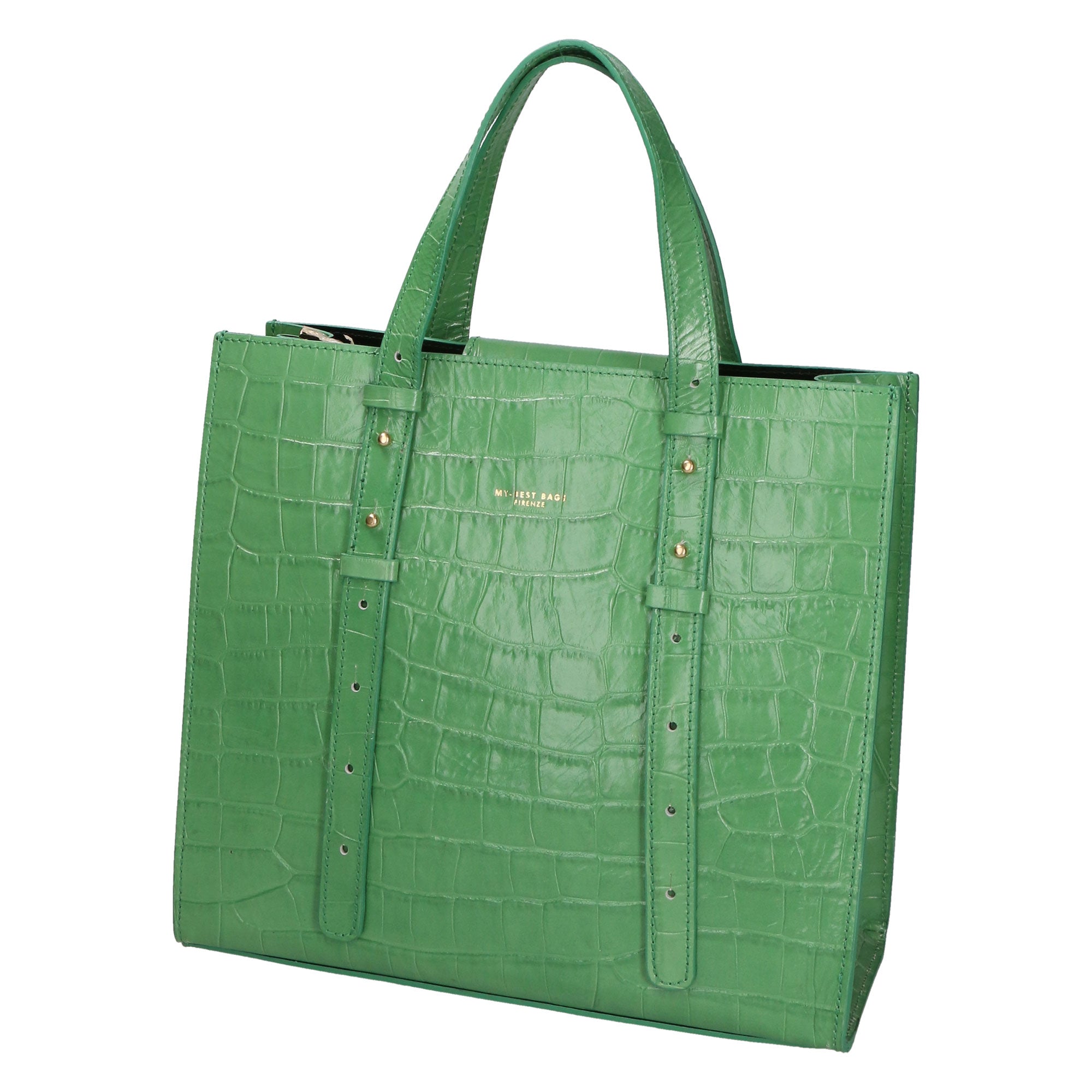 Borsa a mano da donna Pelle goffrata MYB-7003-SSCOCCO-C47 VERDE My Best Bag