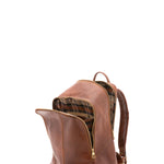 Zaino unisex in vera pelle 100% cotone 4428-MARRONE Alessia Firenze