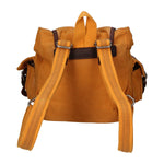 Micaela ZG3006-CUOIO COGNAC Zaino unisex in canvas e vera pelle Gave Lux