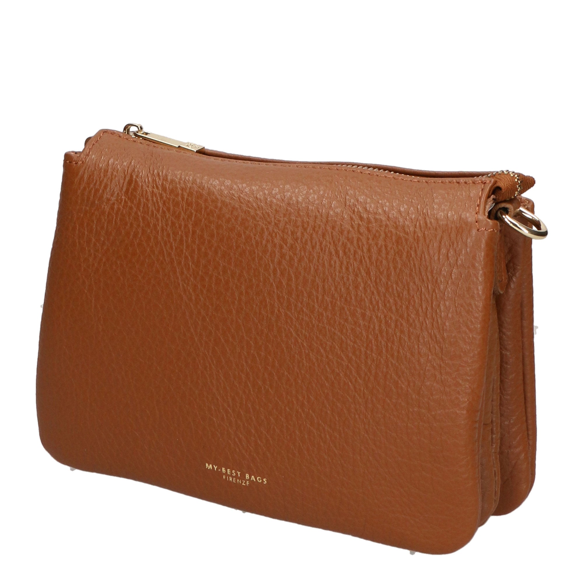 Borsa a tracolla da donna Vera pelle MYB-6054-FW-D19 CUOIO My Best Bag