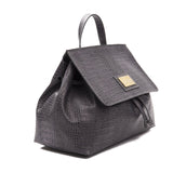 Borsa a Mano in Pelle Vegana Grigio