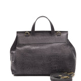 Borsa a Mano in Pelle Vegana Grigio