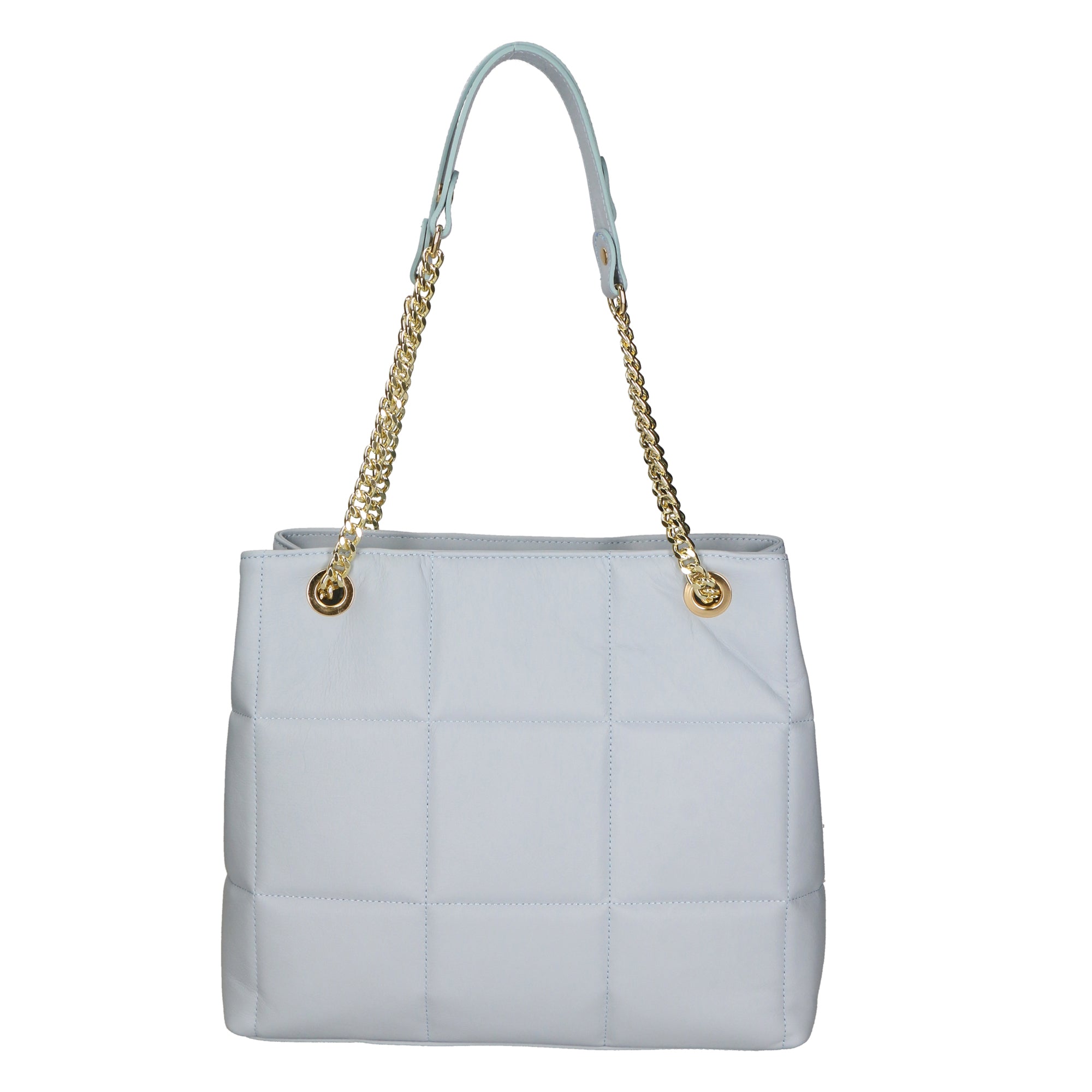 Isabella Borsa a mano da donna Vera pelle 06217-S92 CELESTE Gave Lux