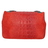 Camilla Borsa a tracolla da donna Pelle scamosciata croco 10029-ROSSO RED Gave Lux