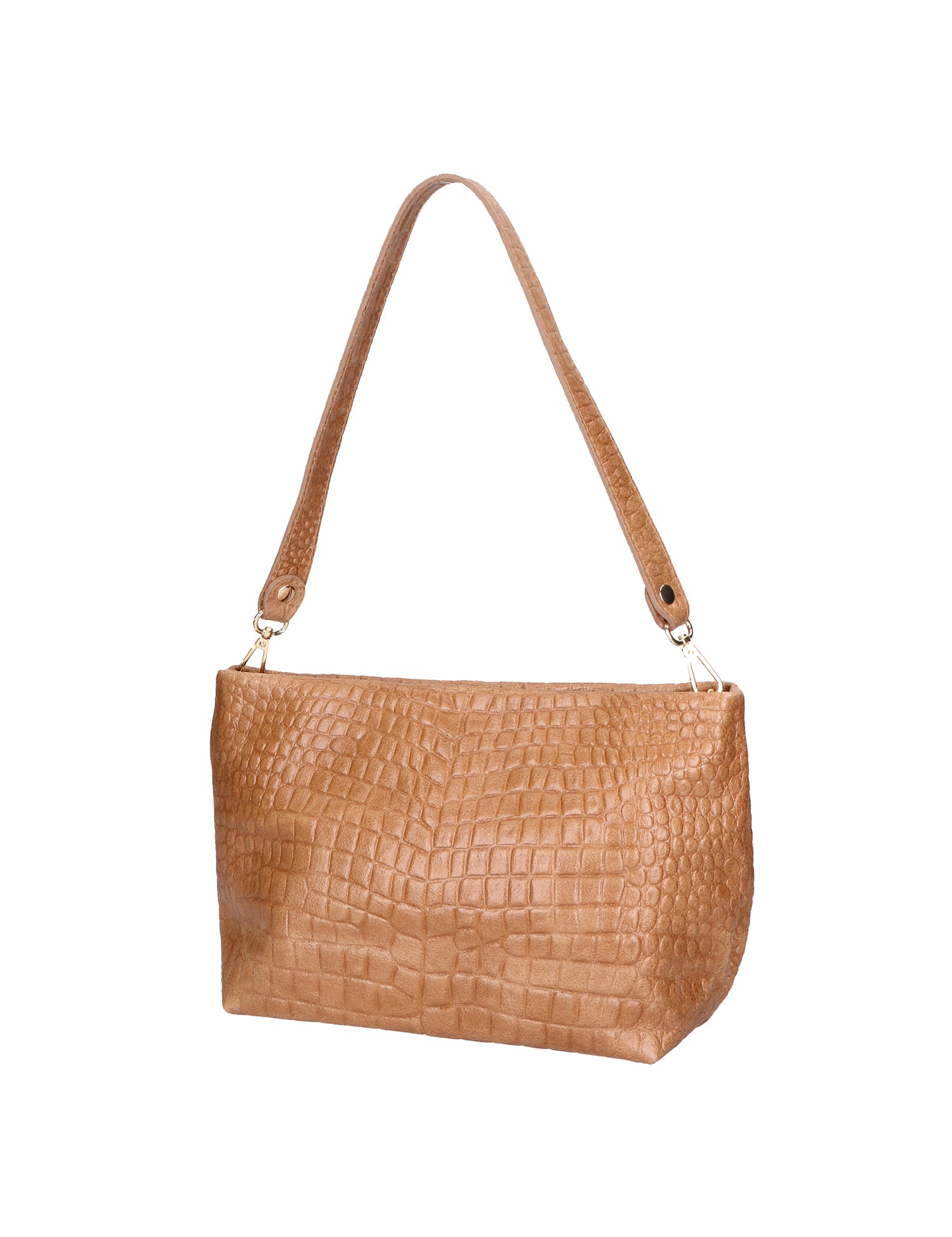 Lorelei Borsa a spalla da donna Vera pelle croco 06498-041 MARRONE Gave Lux