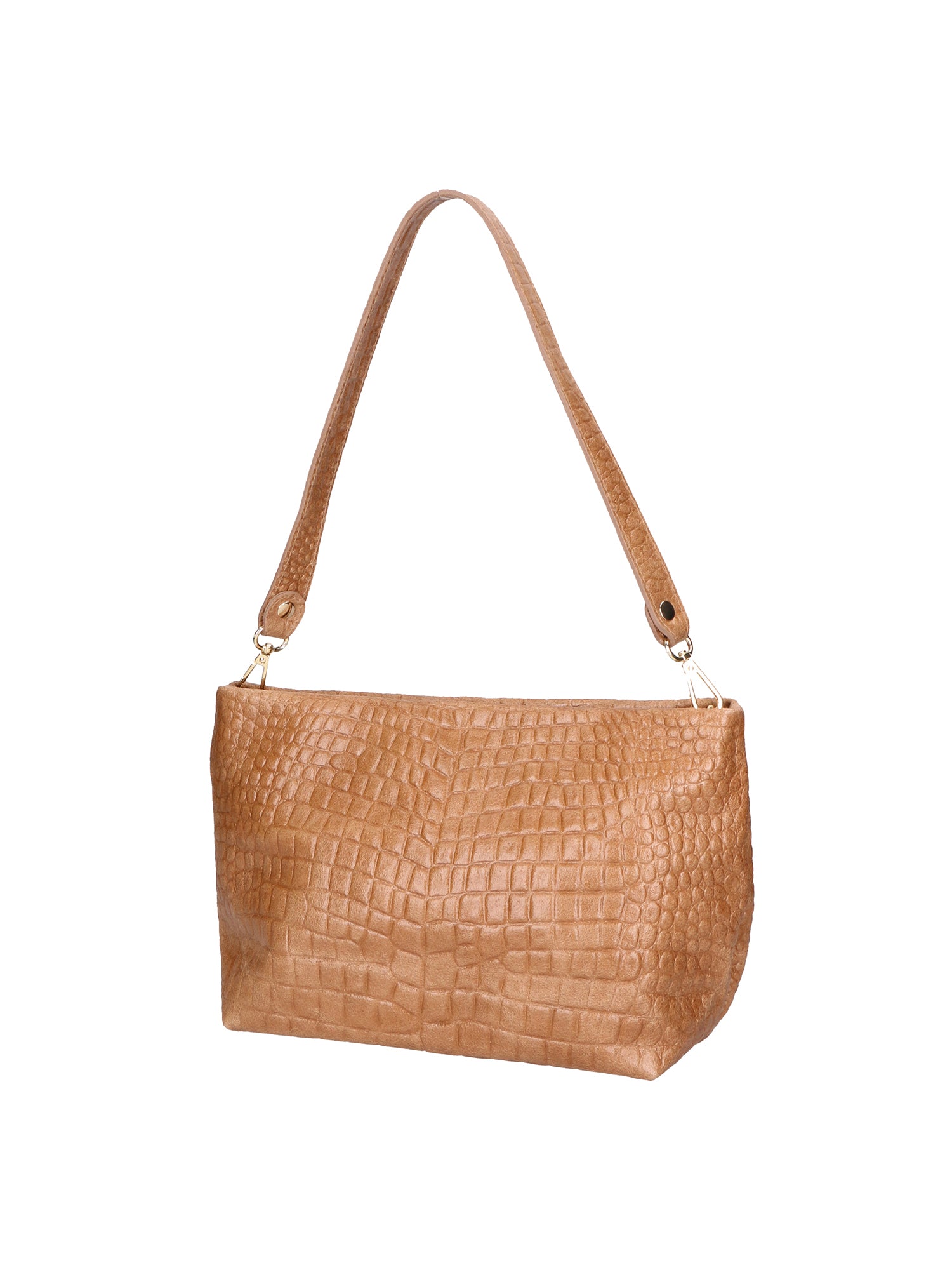 Lorelei Borsa a spalla da donna Vera pelle croco 06498-041 MARRONE Gave Lux