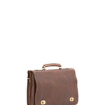 Borsa a mano unisex in vera pelle Made in Italy 4512-TESTA DI MORO Alessia Firenze