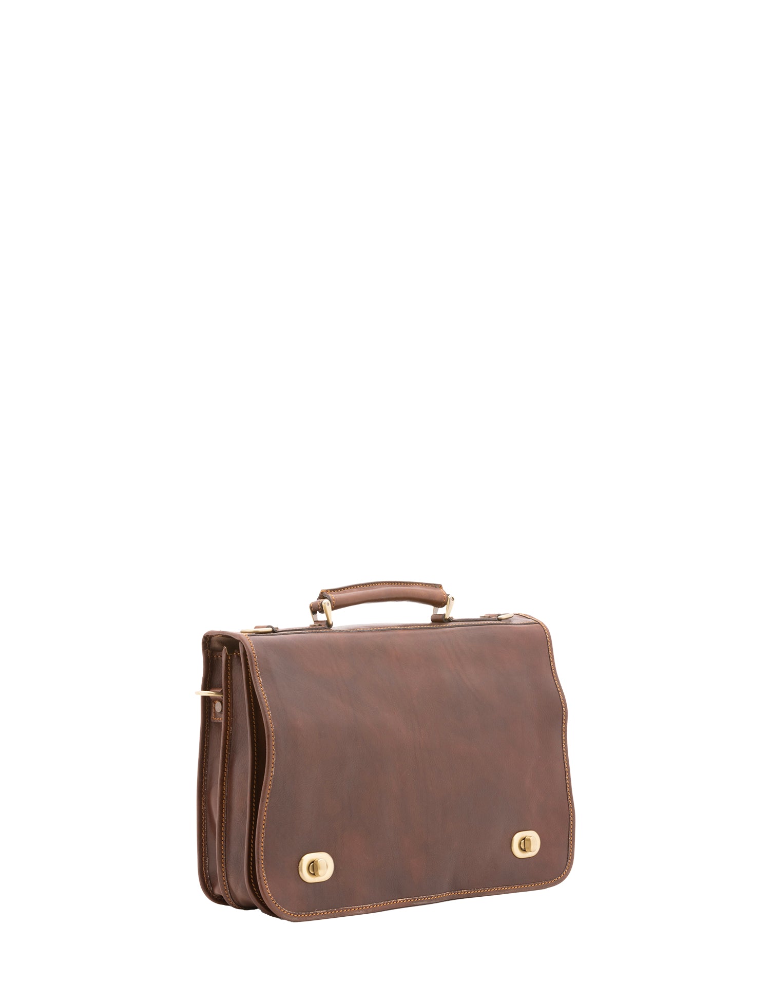 Borsa a mano unisex in vera pelle Made in Italy 4512-TESTA DI MORO Alessia Firenze