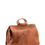 Borsa da viaggio unisex in vera pelle 100% cotone 4563-MIELE Alessia Firenze