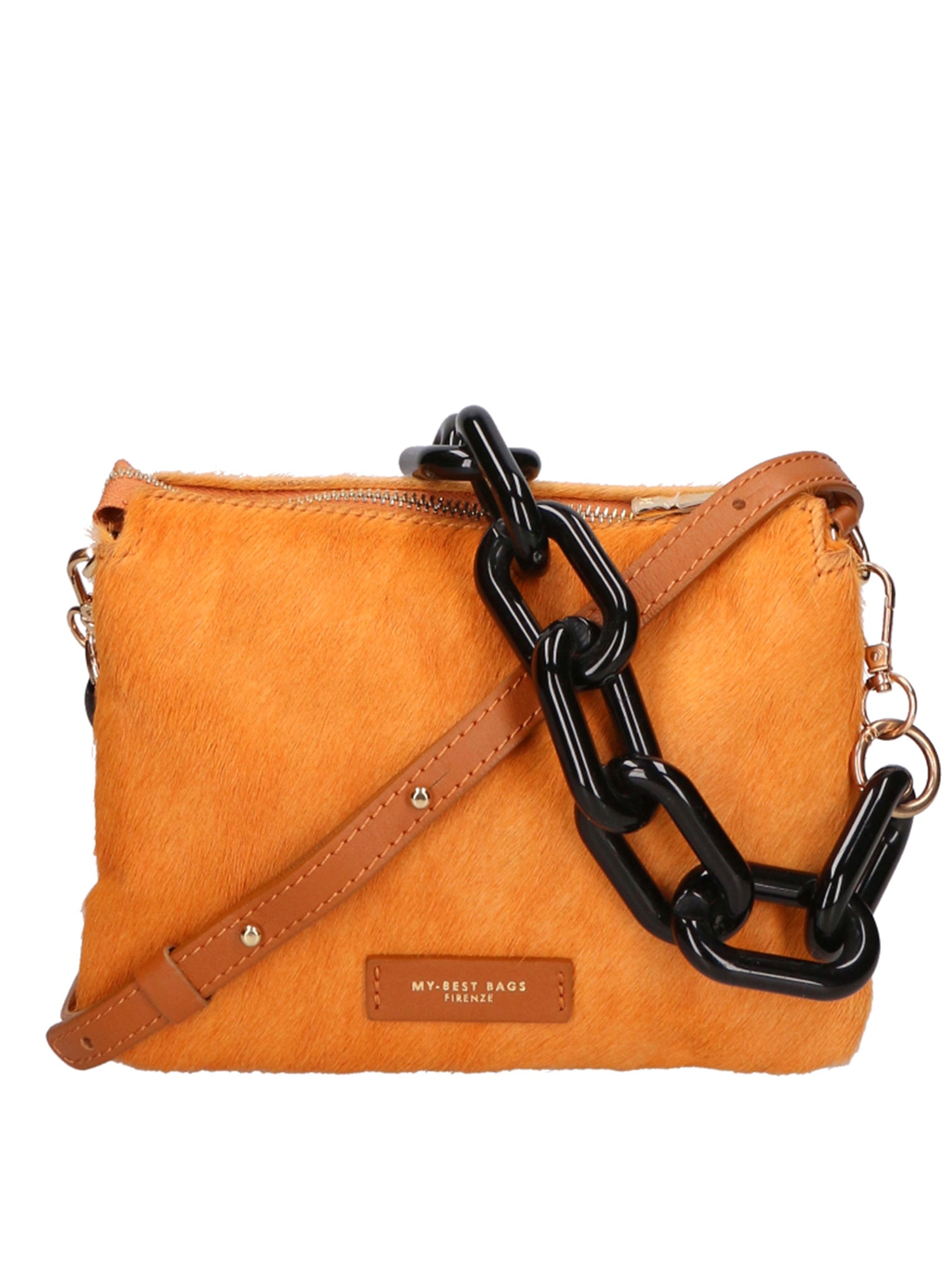 Borsa a spalla da donna Vera pelle di cavallino MYB-8021-FW-BECCO D'OCA My Best Bag