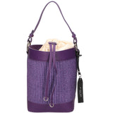 Borsa a secchiello da donna Misto pelle e tessuto MYB-05165-SS-307+S45 VIOLA My Best Bag