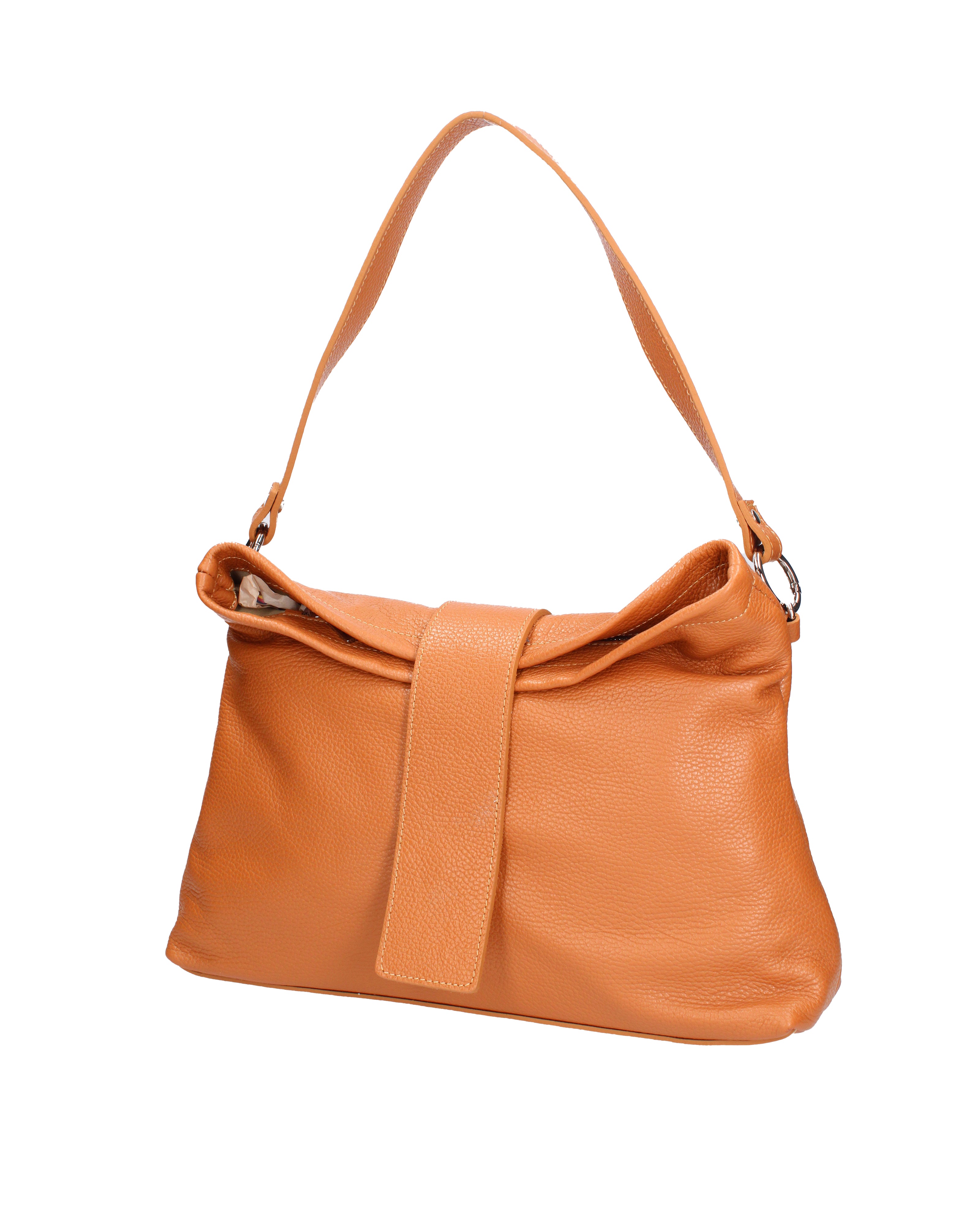 Grace Borsa a spalla da donna Vera pelle 07158-D44 CUOIO Viola Castellani