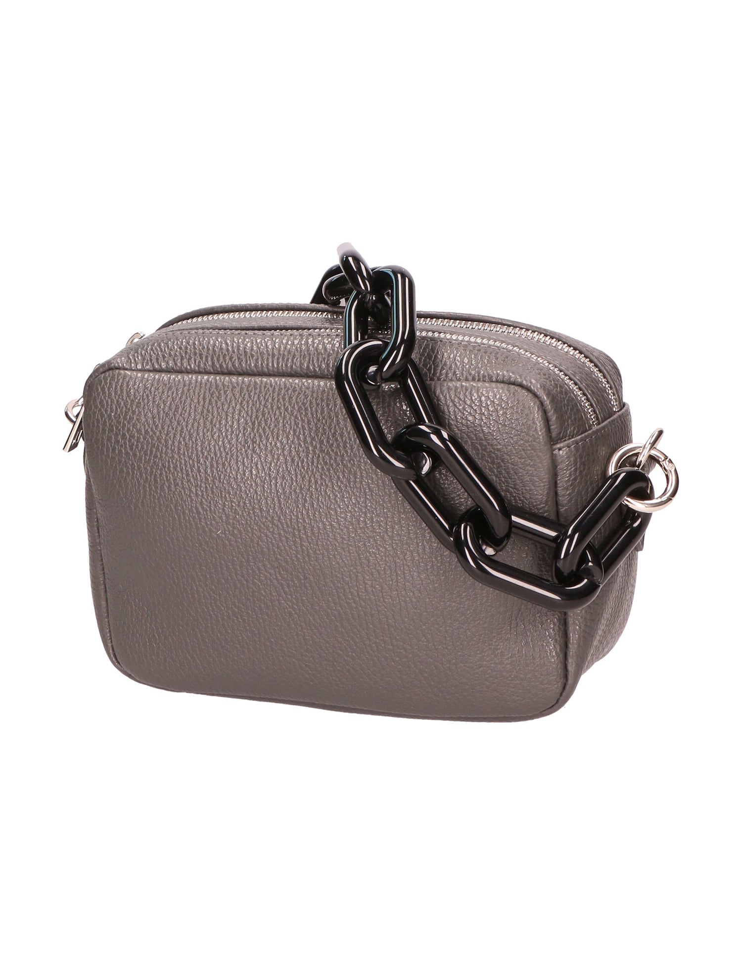 Barbara Borsa a spalla da donna Vera pelle 05706-D27 GRIGIO SCURO DARK GREY Gave Lux