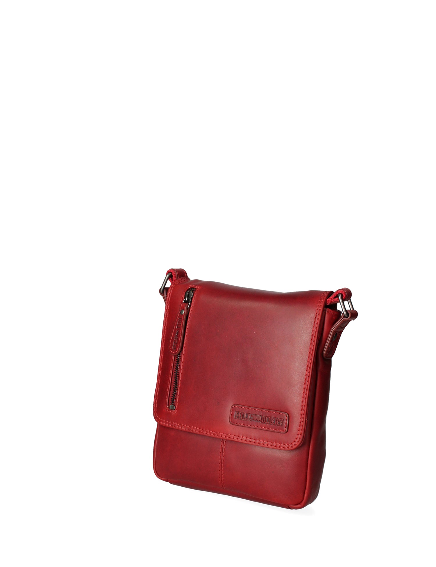 Borsa a tracolla da uomo Vera pelle HIL-3069S-ROSSO Hill Burry