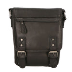 Borsa a tracolla da uomo 100% vera pelle HILB-3183-NERO Hill Burry