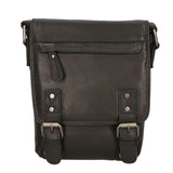 Borsa a tracolla da uomo 100% vera pelle HILB-3183-NERO Hill Burry
