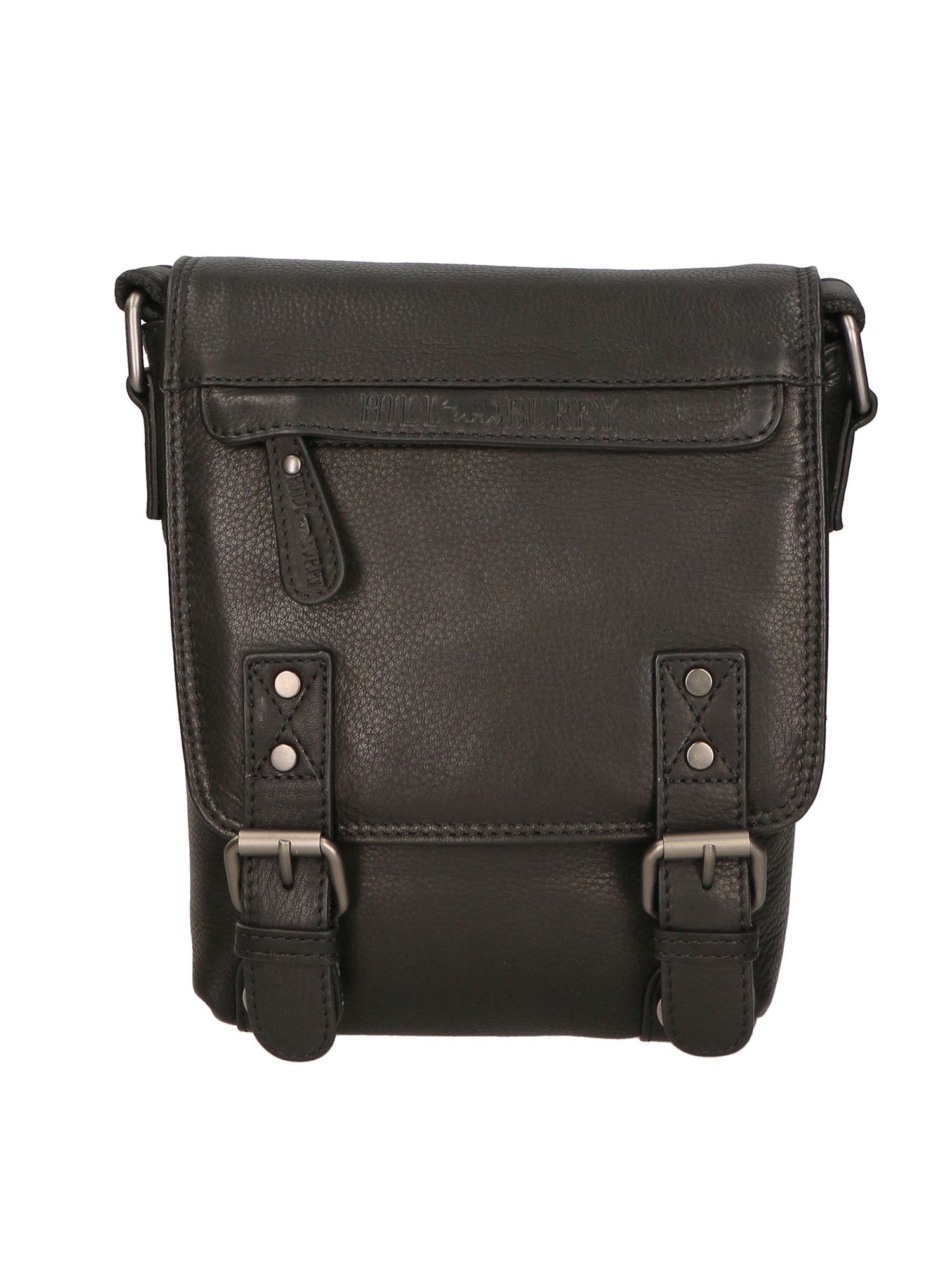 Borsa a tracolla da uomo 100% vera pelle HILB-3183-NERO Hill Burry