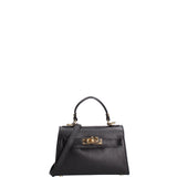 Borsa a mano da donna 100% vera pelle 07221-D28 NERO Roberta Rossi