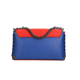 Vera pelle 8641-BLU+ROSSO Borsa a tracolla da donna Evanthe Pro Gave Lux
