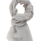Stefania L2021-GRIGIO CHIARO Foulard unisex Cotone e Seta Gave Lux