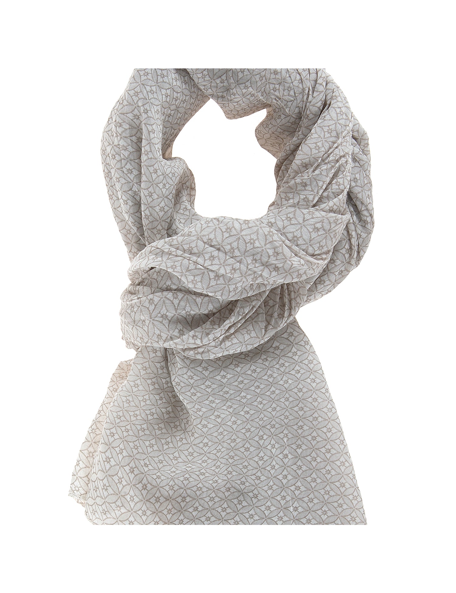 Stefania L2021-GRIGIO CHIARO Foulard unisex Cotone e Seta Gave Lux