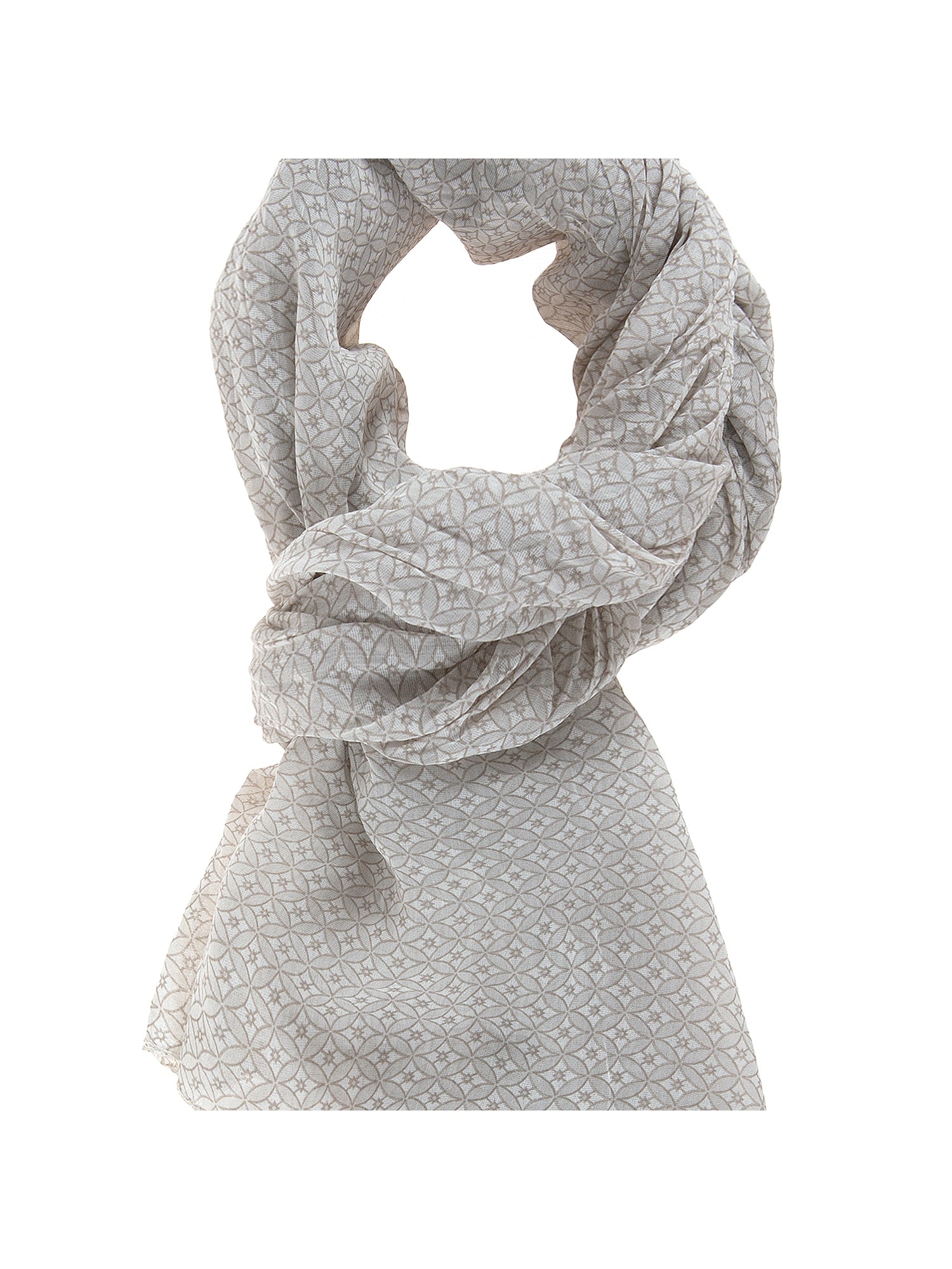 Stefania L2021-GRIGIO CHIARO Foulard unisex Cotone e Seta Gave Lux