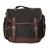 Mia Borsa a tracolla unisex Canvas e vera pelle ZG3003-NERO BLACK Gave Lux