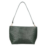 Lorelei Borsa a spalla da donna Vera pelle croco 06498-017 VERDE BOTTIGLIA Gave Lux
