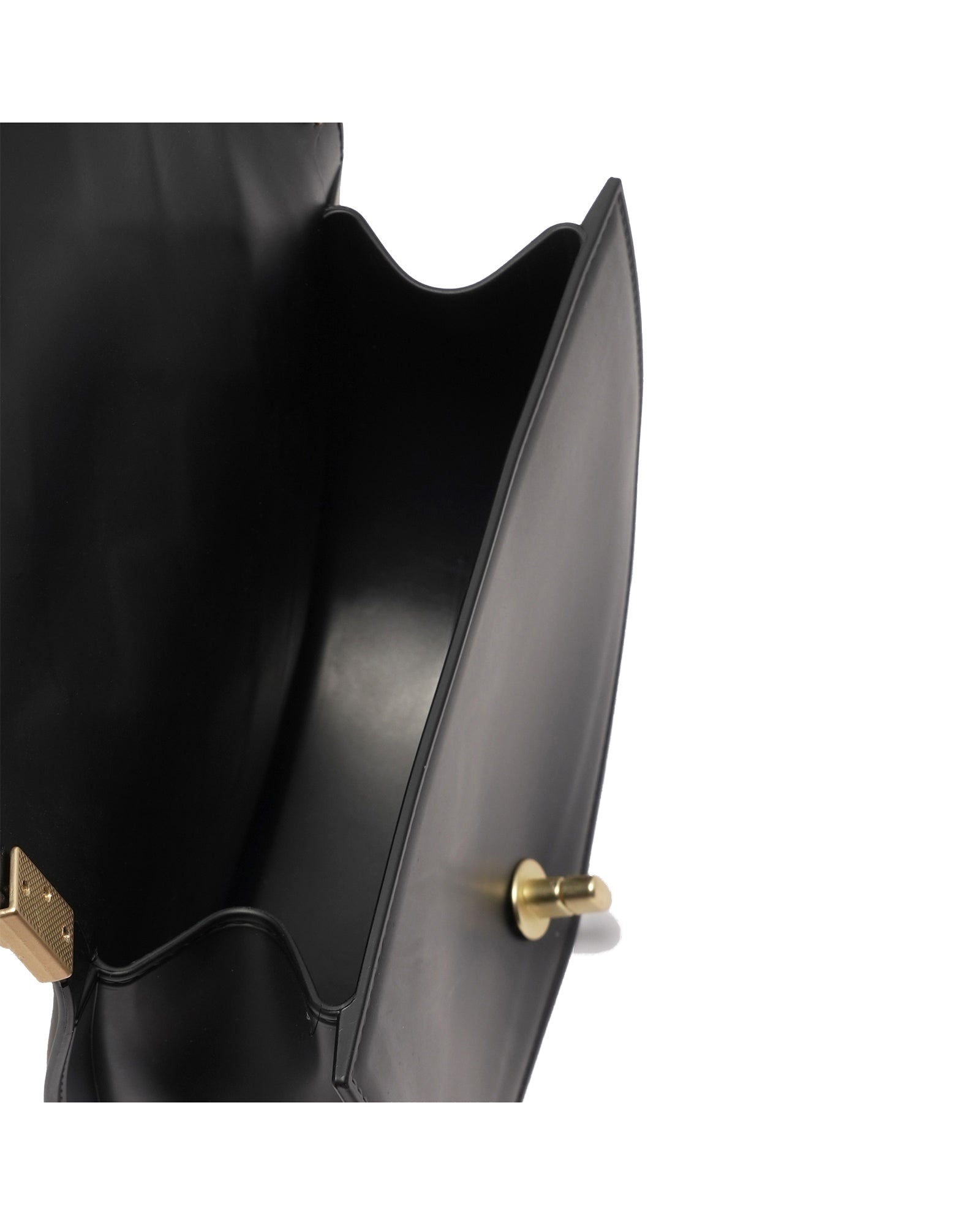Borsa a mano da donna 100% PVC FLAT ZOE-BLACK + OFF GOLD Marc Ellis