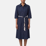 Vestito in Cotone Blu Scuro