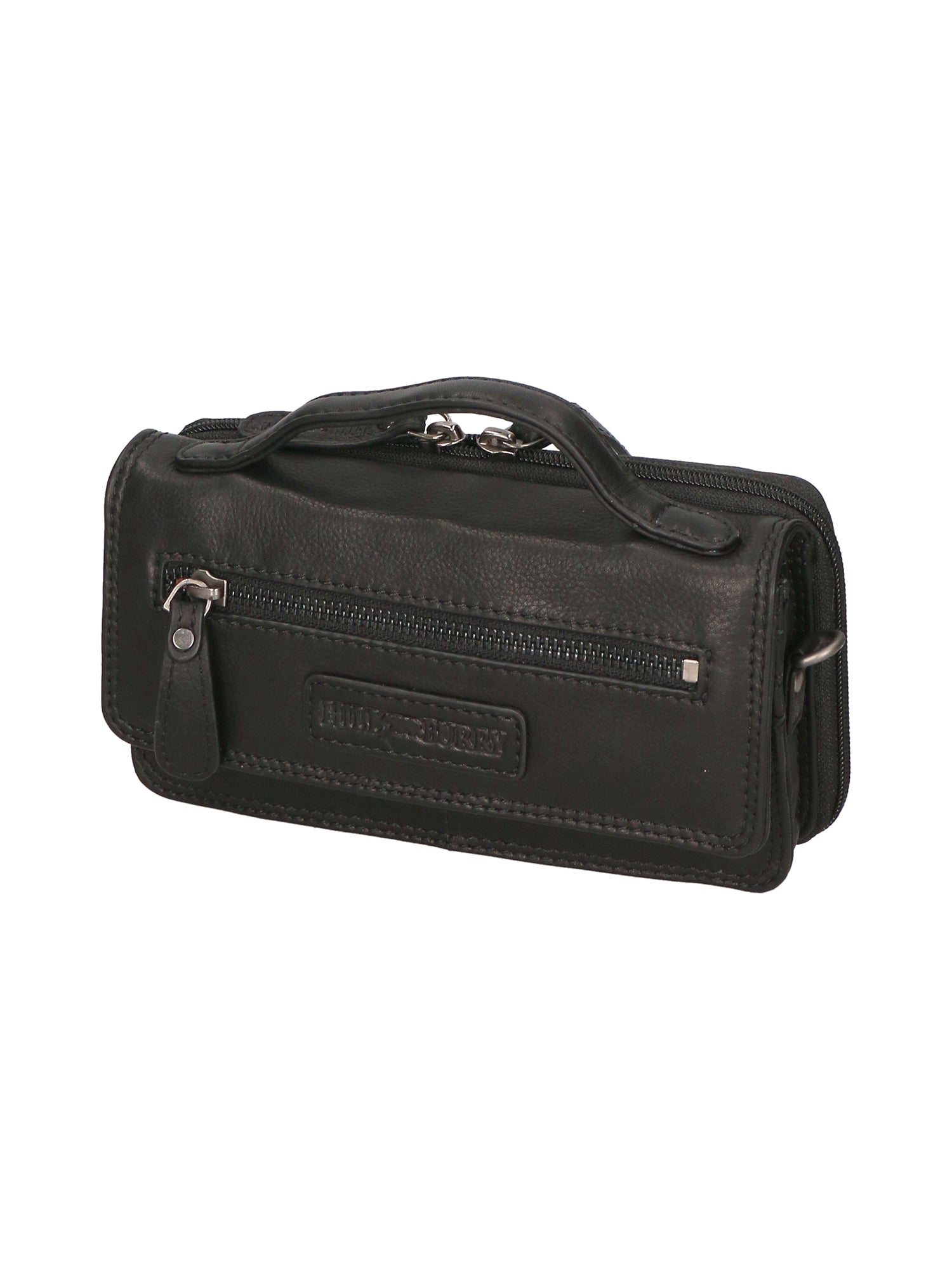Borsa a tracolla da uomo in vera pelle RFID HILB-3351-NERO  Hill Burry