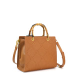 Borsa a mano da donna 100% pelle vegana PU GGB019CGN Gabriella G Firenze