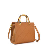 Borsa a mano da donna 100% pelle vegana PU GGB019CGN Gabriella G Firenze