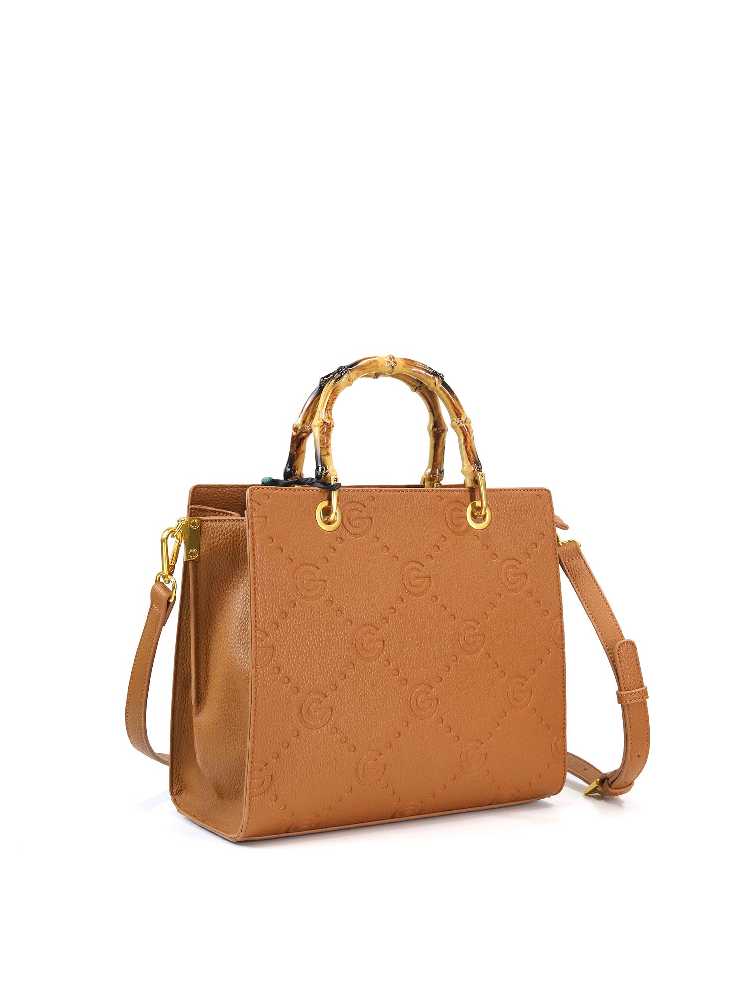 Borsa a mano da donna 100% pelle vegana PU GGB019CGN Gabriella G Firenze