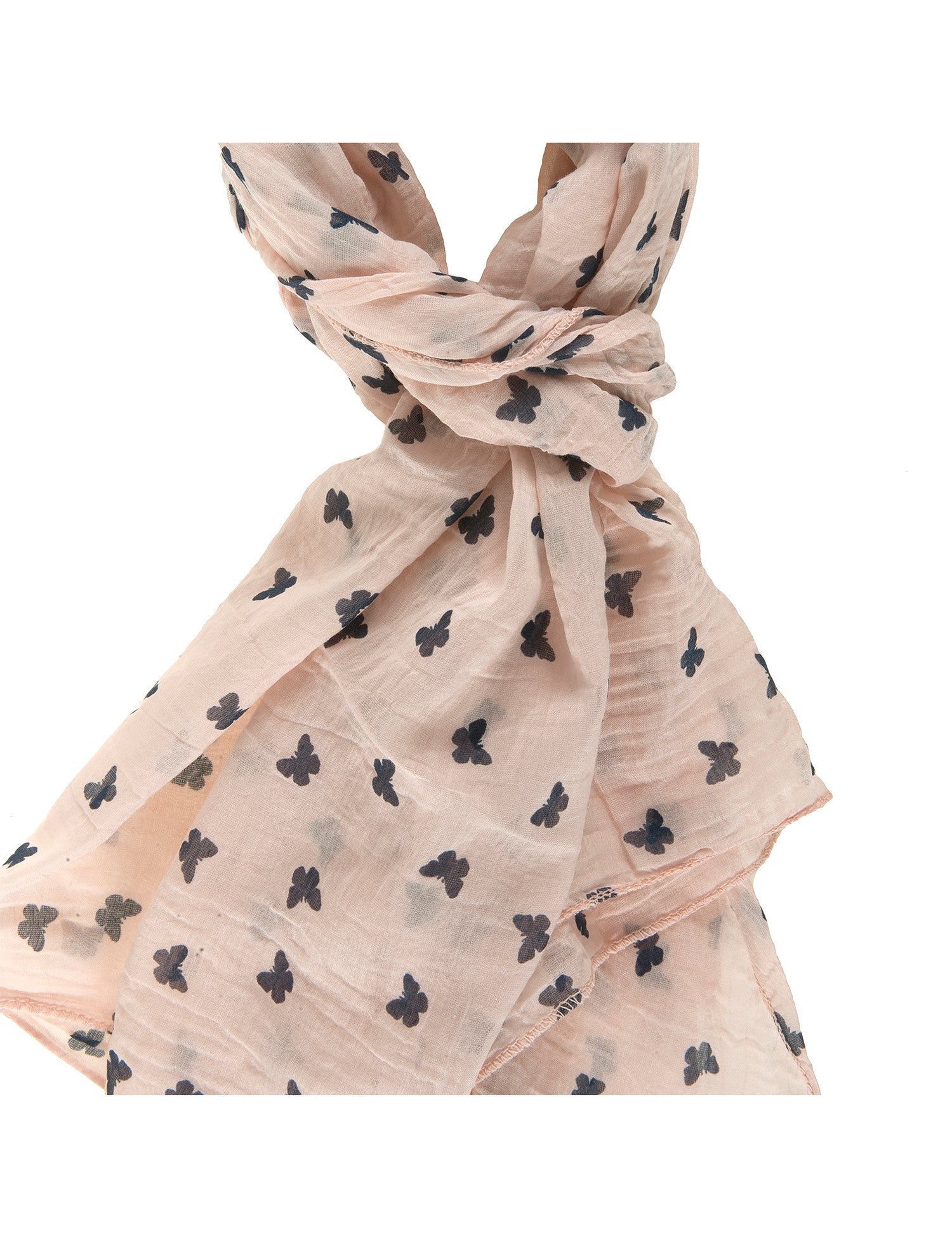 Cotone e Seta L1005-ROSA Foulard Donna Sandra Gave Lux