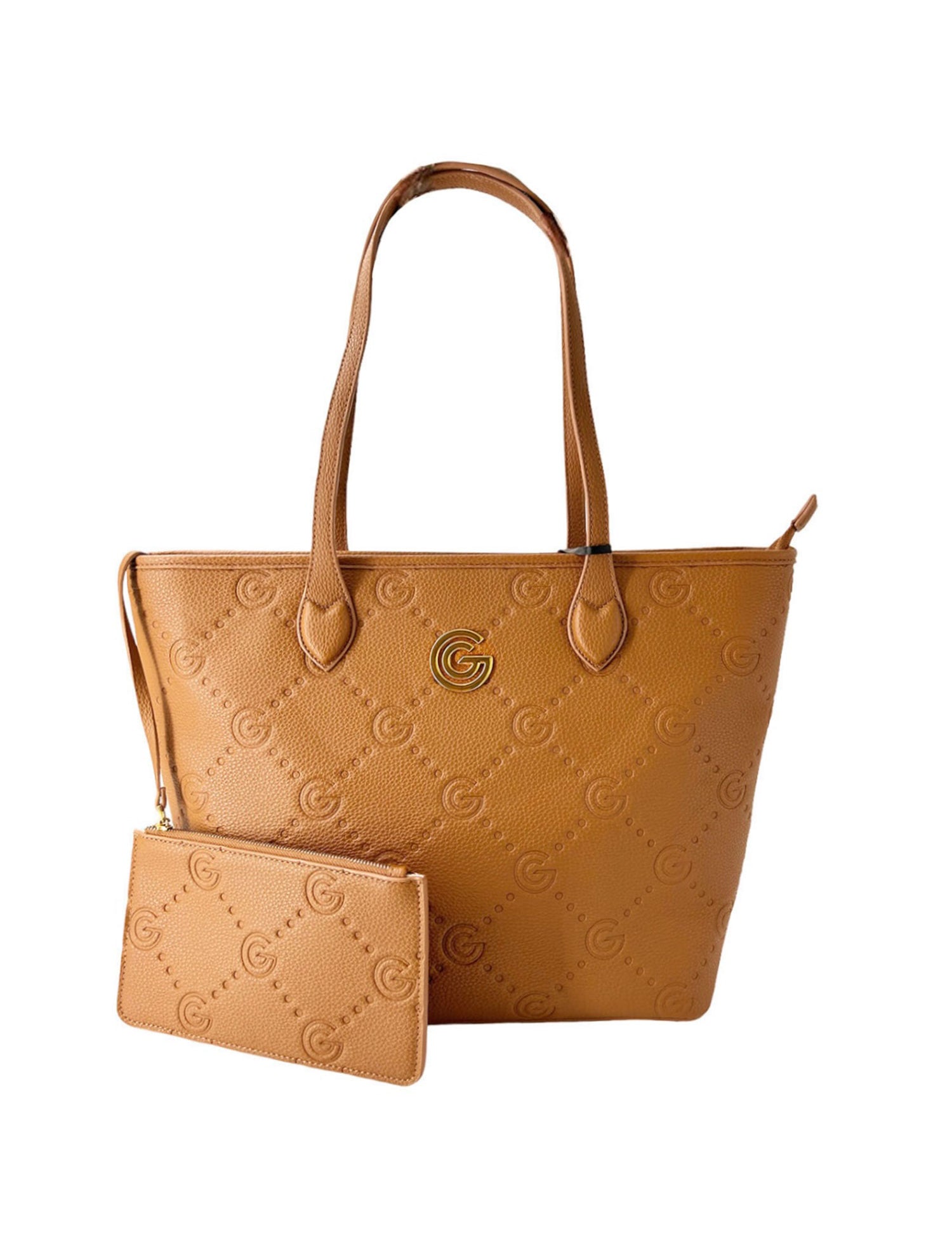 Borsa a spalla da donna 100% pelle vegana PU GGB023CGN Gabriella G Firenze