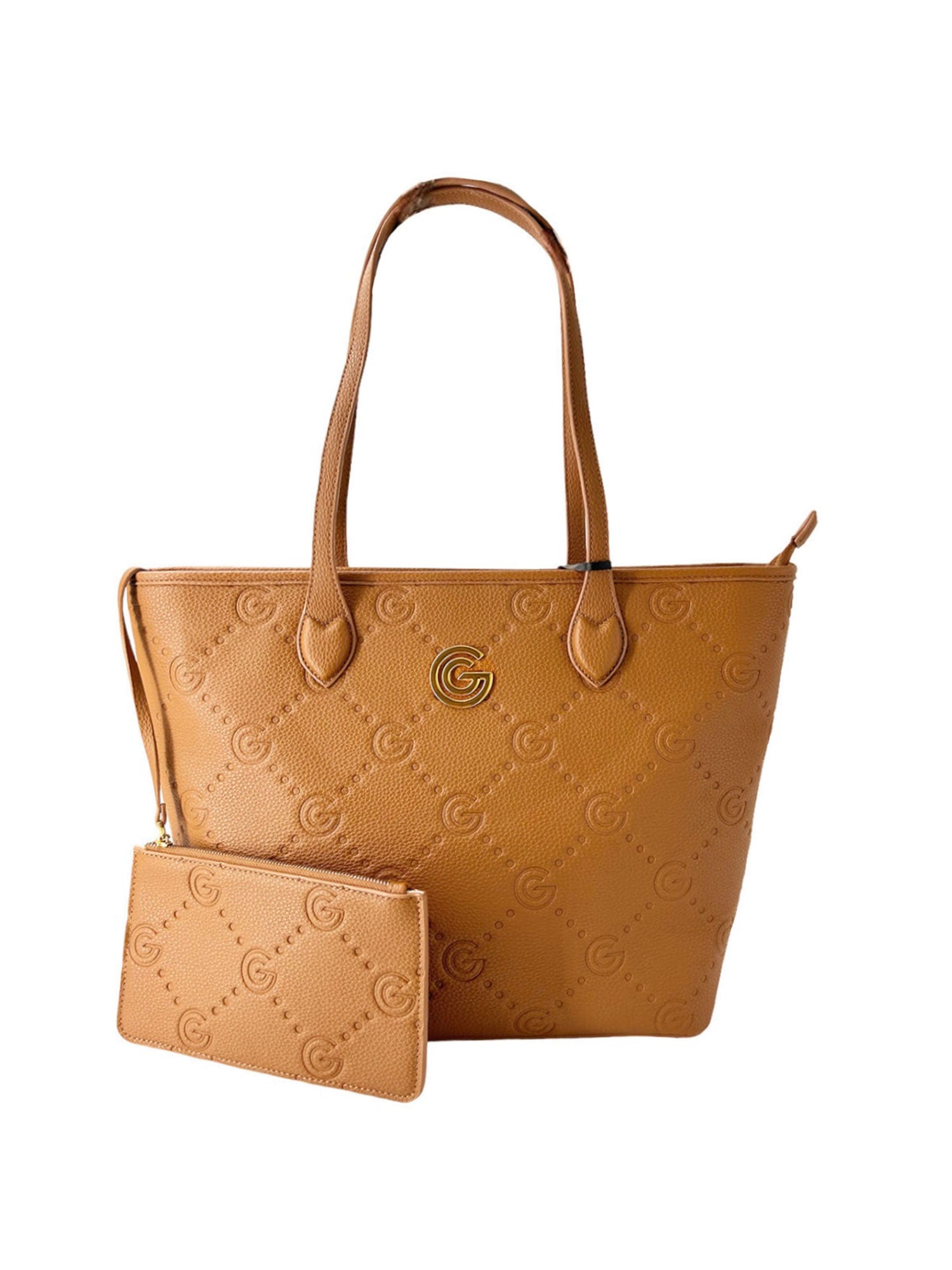 Borsa a spalla da donna 100% pelle vegana PU GGB023CGN Gabriella G Firenze