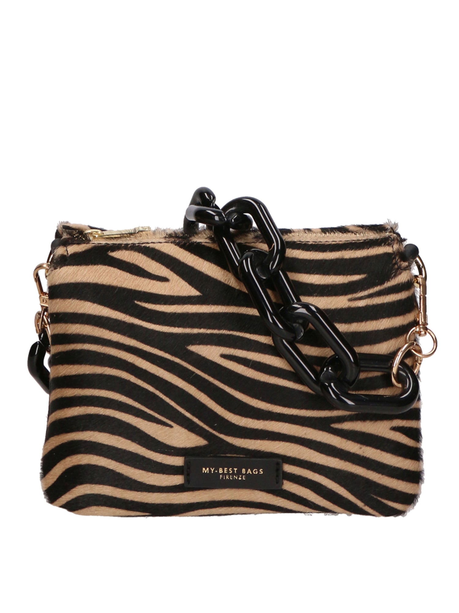 Borsa a spalla da donna Vera pelle di cavallino MYB-8021-FW-A24 CUOIO My Best Bag