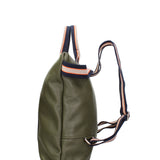 Borsa a mano convertibile in zaino da donna In Vera pelle Made in Italy 43x38x12 cm