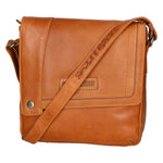 Borsa a tracolla uomo in vera pelle RFID HILB-3336-CUOIO Hill Burry