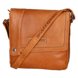Borsa a tracolla uomo in vera pelle RFID HILB-3336-CUOIO Hill Burry