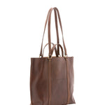 Borsa a spalla unisex in vera pelle Made in Italy 4610-TESTA DI MORO Alessia Firenze