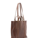 Borsa a spalla unisex in vera pelle Made in Italy 4610-TESTA DI MORO Alessia Firenze