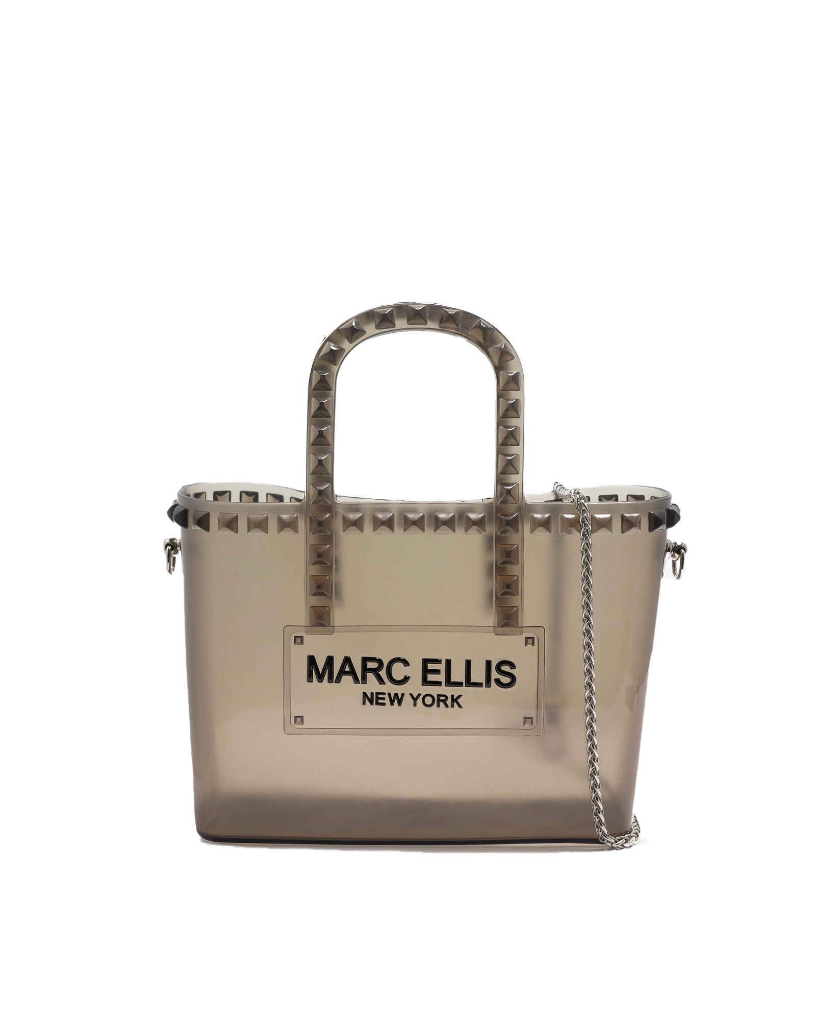 Borsa a mano da donna 100% Pvc FLAT GLAS S-BLACK STRASS Marc Ellis