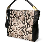 Lyria Elite Borsa a spalla da donna Vera pelle 02090-PITONE BIANCO 008 Chiara Ferretti