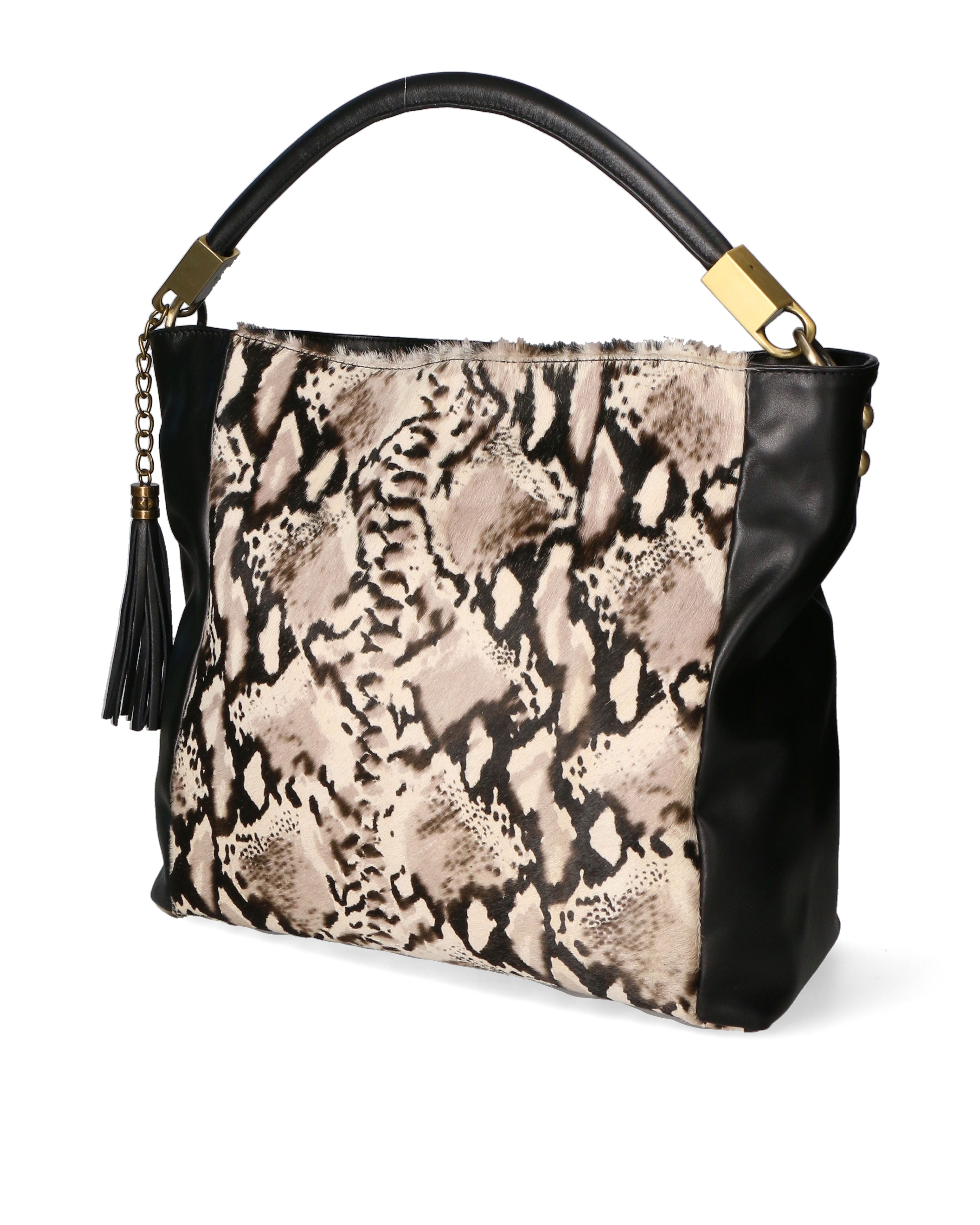 Lyria Elite Borsa a spalla da donna Vera pelle 02090-PITONE BIANCO 008 Chiara Ferretti