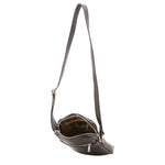 Borsa a tracolla uomo vera pelle Made in Italy 4313-NERO Alessia Firenze
