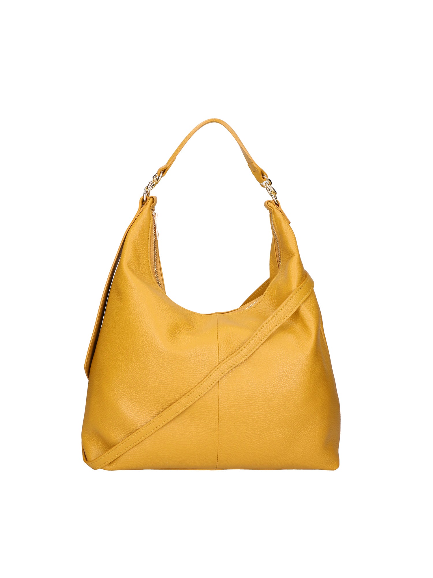 Ursula Borsa a spalla da donna Vera pelle 06673-D36 SENAPE Gave Lux