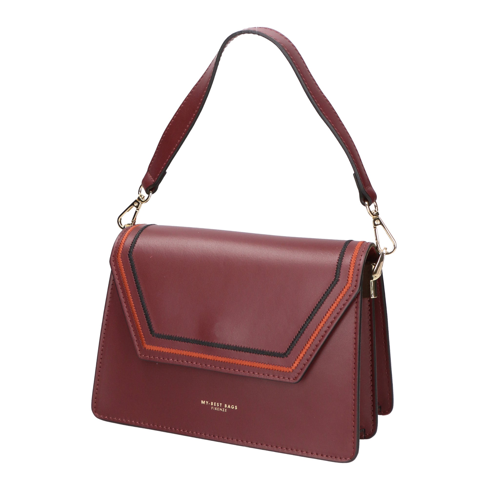 Borsa a mano da donna Vera pelle MYB-6005-FW-L330 VINO My Best Bag