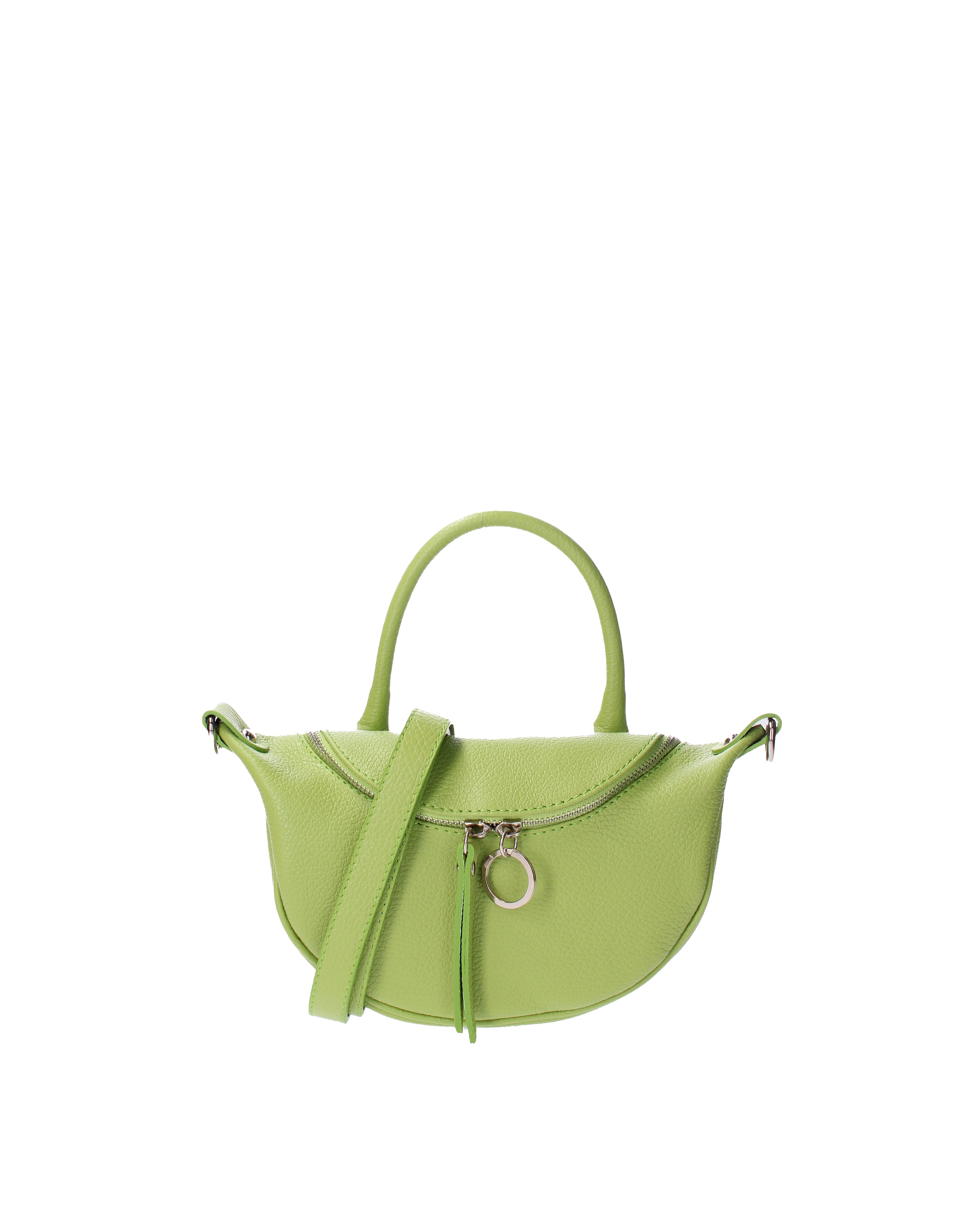 Mae Borsa a mano da donna Vera pelle 07142-D12 VERDE Viola Castellani